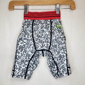 MIZUNO PERFORMANCE baseball shorts SLIDING gray camo sz YS youth PADDED SIDES